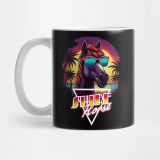 Retro Wave Shire Horse Vibes Mug